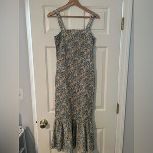 PRETTYGARDEN Women's Summer Floral Midi Smocked Bodycon Dress